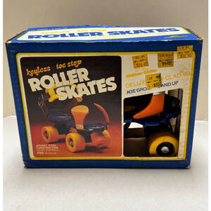 1980’s Chilton-Globe Roller Skates Blue Orange - Keyless - Steel